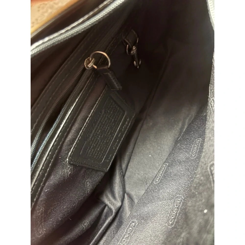 Coach Demi East West Shoulder Bag Twill Leather Trim NWT‎